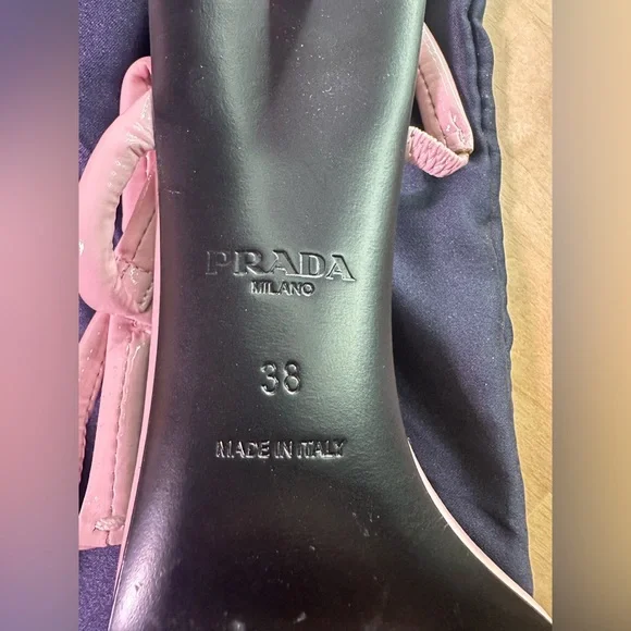 Prada Calzature Donna Heeled Bow Tie Sandals - Picture 4 of 4